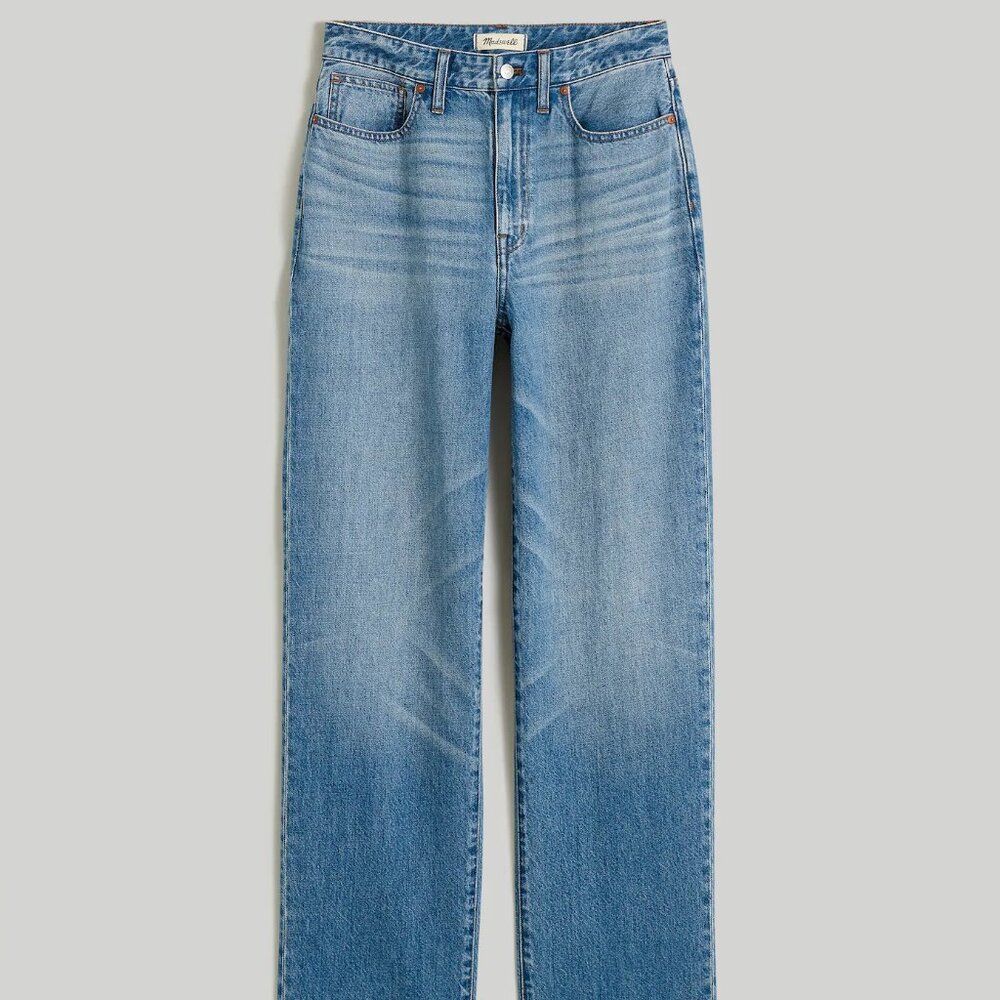 NWOT Curvy Baggy Straight Jeans in Letica Wash